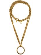 Chanel Vintage Rope Hoop Pendant Necklace