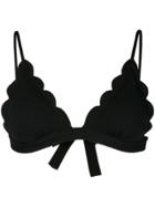 Marysia Scalopped Bikini Top - Black