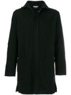 Newams Appliqué Patch Shirt Coat - Black