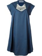 Miahatami - Oversized Necklace Dress - Women - Cotton - 44, Blue, Cotton