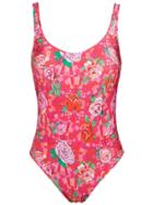 Amir Slama Floral Print Swimsuit - Pink