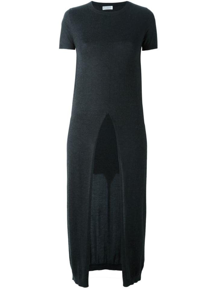 Brunello Cucinelli Front Split Long Length T-shirt