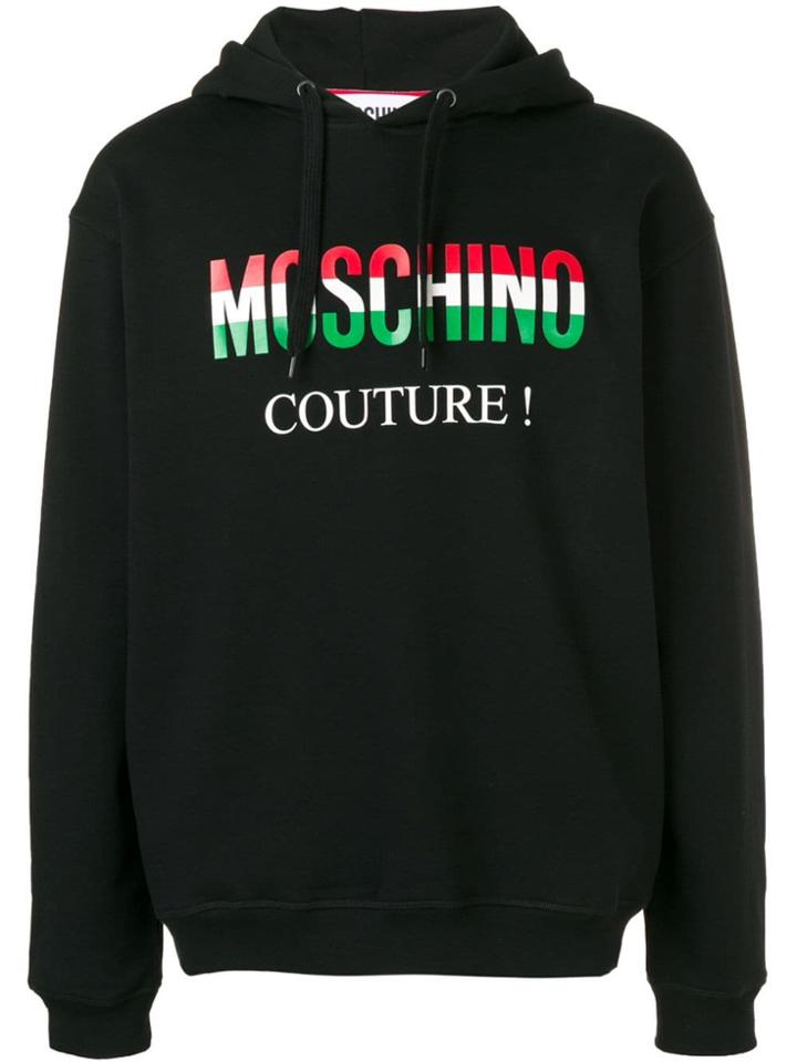 Moschino Italian Logo Hoodie - Black