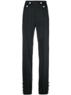 Oscar De La Renta Buttoned Straight-leg Trousers - Black