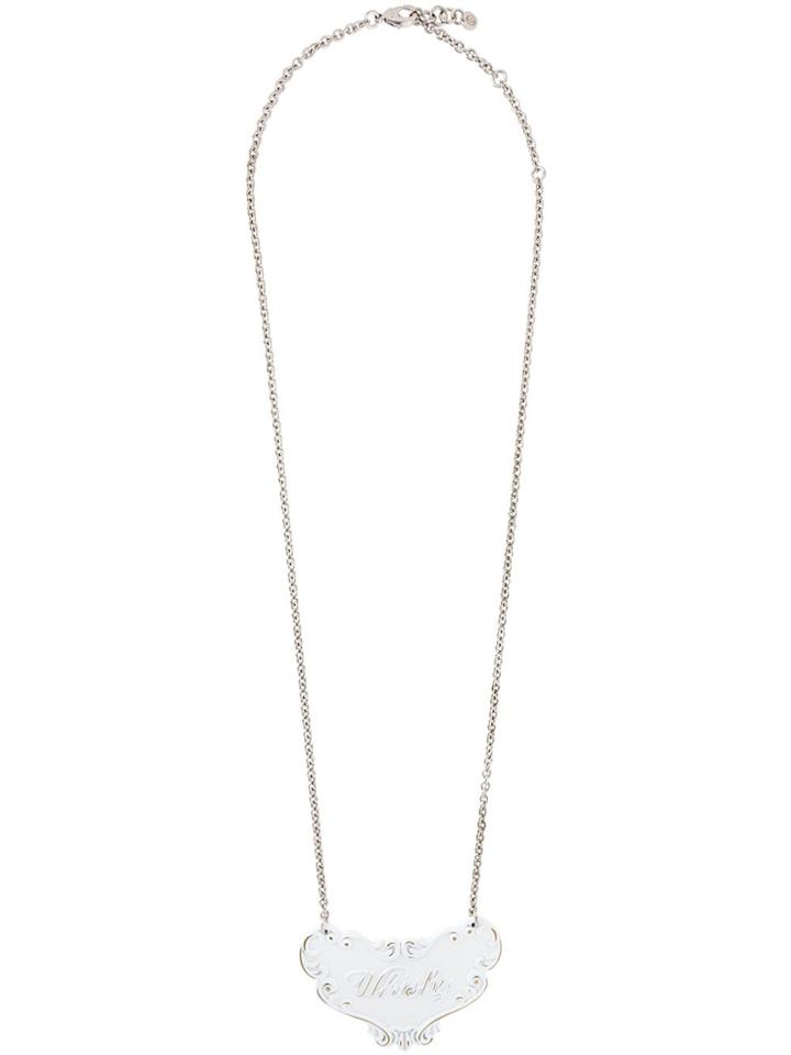 Mm6 Maison Margiela 'whisky' Long Necklace - Metallic