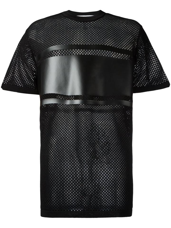 Givenchy Paneled Mesh T-shirt, Size: Medium, Black, Viscose/polyamide/polyester