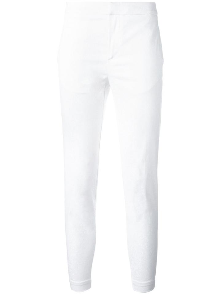Eleventy Cropped Trousers - White