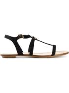 Moncler Logo Plaque Sandals - Black