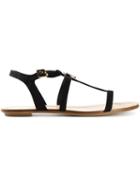 Moncler Logo Plaque Sandals - Black