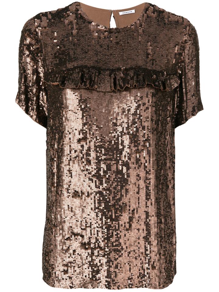 P.a.r.o.s.h. Glast Sequined Top - Metallic