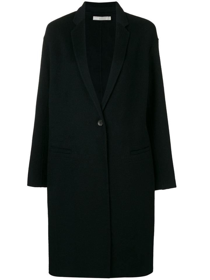 Vince Single Breasted Midi Coat - Blue
