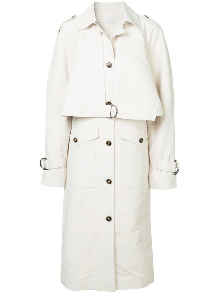 Rejina Pyo Button Detail Trench Coat - Neutrals