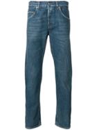 Gucci Embroidered Tapered Jeans - Blue