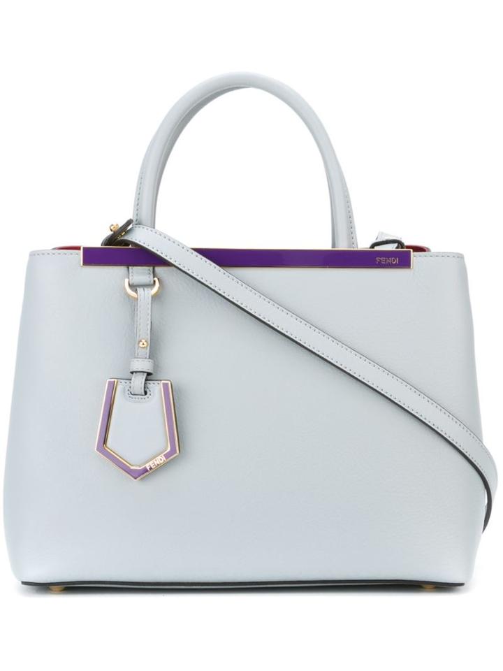 Fendi - Small '2jours' Tote - Women - Leather - One Size, Women's, Blue, Leather