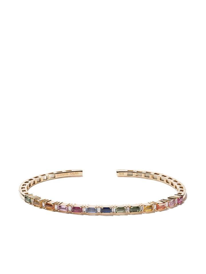 Suzanne Kalan 18kt Yellow Gold Flexible Rainbow Sapphire And Diamond