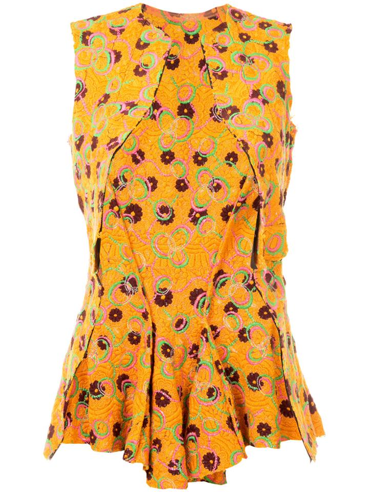Comme Des Garçons Vintage Embroidered Vest Top - Multicolour