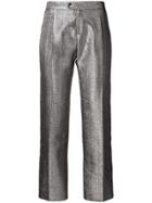 Chloé Lame Metallic Cotton Blend Trousers