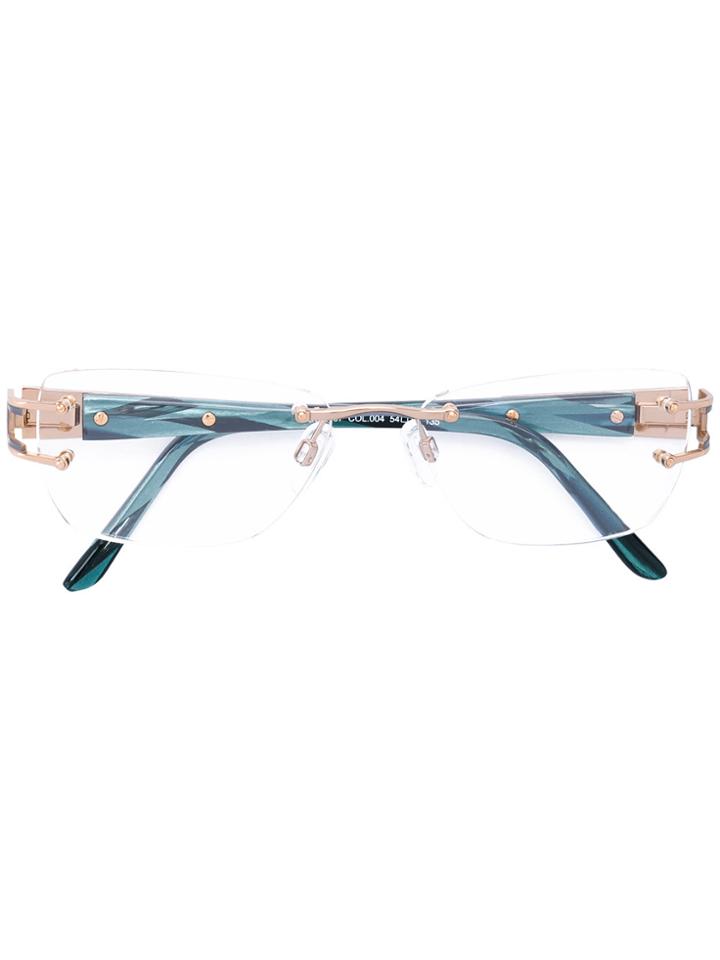 Cazal Square Glasses - Green