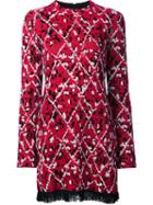 Proenza Schouler Fringed Jacquard Tunic, Women's, Size: Small, Red, Viscose/cotton/polyamide/polyester