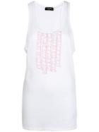 Dsquared2 Frill-embroidered Tank Top - White