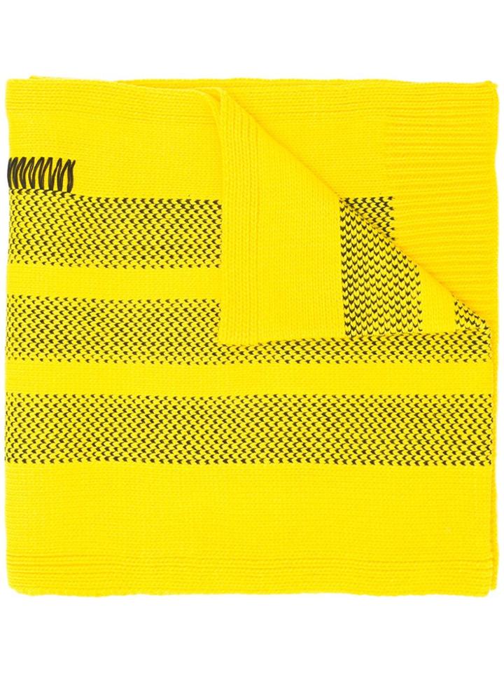 Y-3 Boxy Lace Detail Scarf - Yellow & Orange