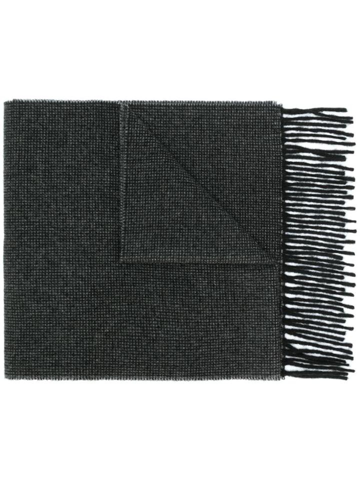 Ps By Paul Smith Fringe Knit Scarf - Black