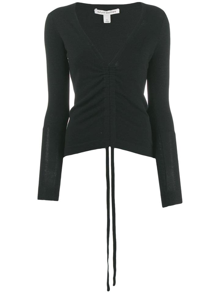 Autumn Cashmere Cashmere Draped Neck Sweater - Black