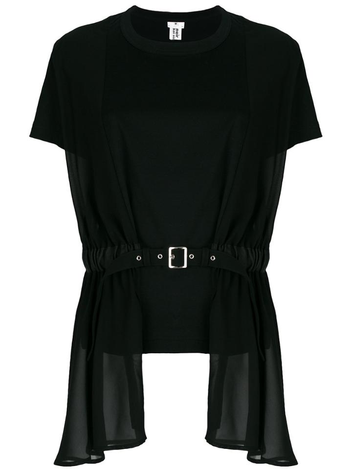 Comme Des Garçons Noir Kei Ninomiya Layered Belt T-shirt - Black
