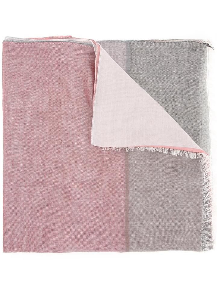 Cerruti 1881 Checked Neck Scarf, Men's, Red, Cotton