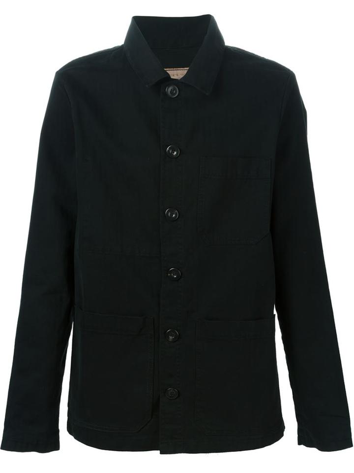 Société Anonyme Herringbone Denim Jacket, Men's, Size: Xl, Black, Cotton