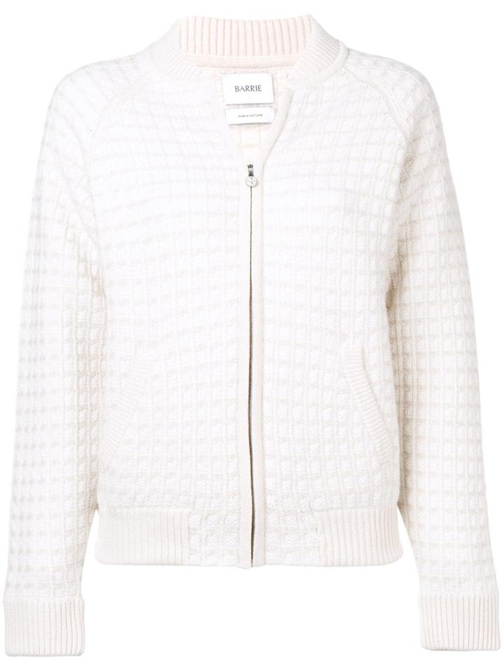 Barrie Cashmere Waffle-effect Cardigan - White