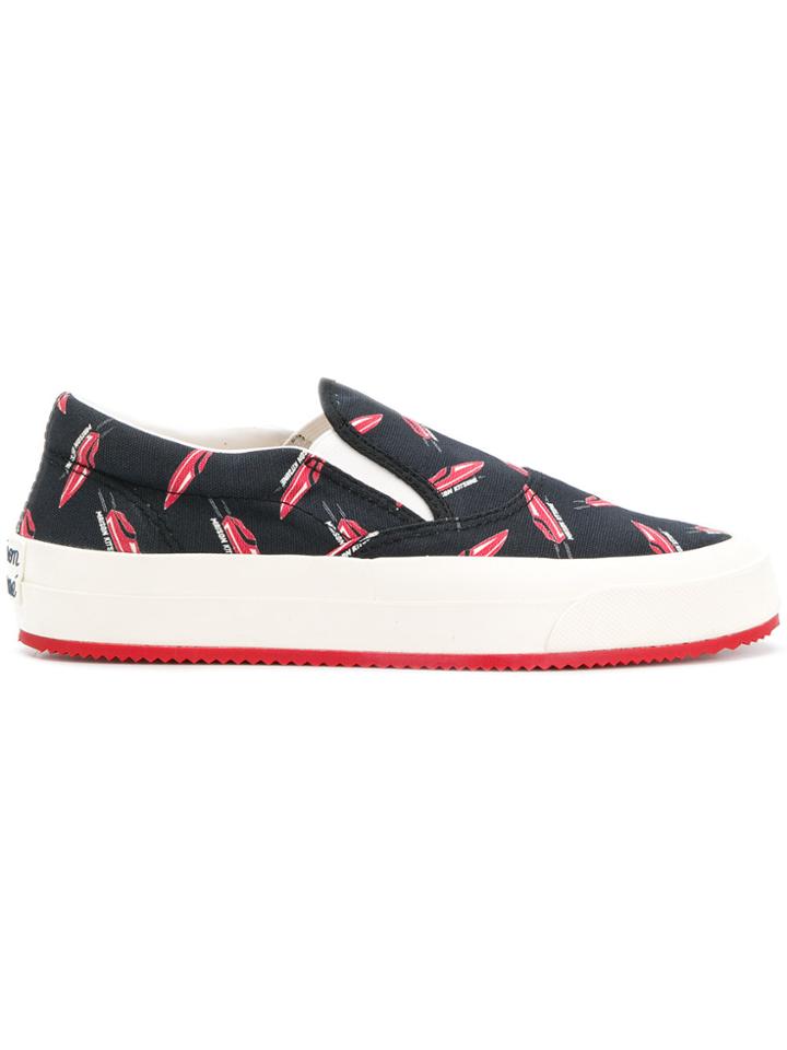 Maison Kitsuné Slip-on Speedboat Sneakers - Blue