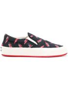 Maison Kitsuné Slip-on Speedboat Sneakers - Blue