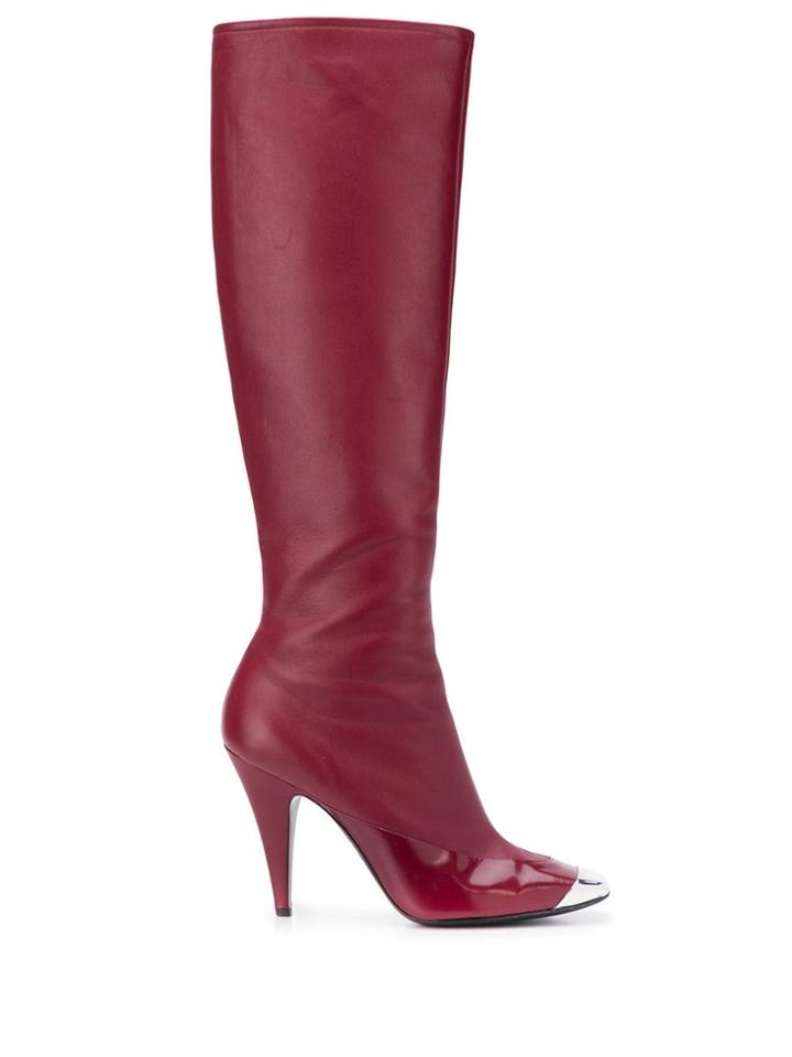 Emilio Pucci Metal Toe Cap Boots - Red