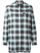 No21 Embellished Cat Checked Shirt