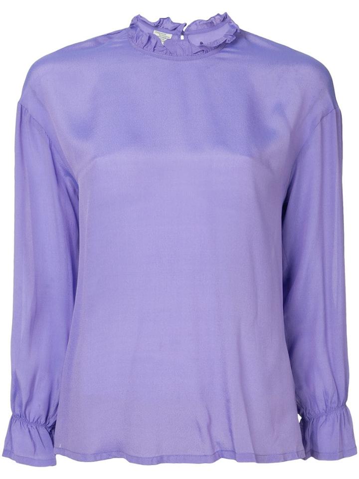 Baum Und Pferdgarten Ruffled Neck Blouse - Purple