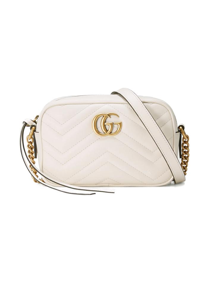 Gucci Gg Marmont Matelassé Mini Bag - White