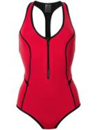 Duskii 'oasis' One-piece Swimsuit, Women's, Size: 8, Red, Neoprene