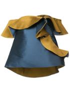 Sachin & Babi Mahal Satin Ruffled Top - Metallic