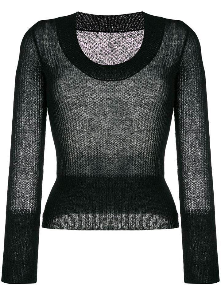 Jacquemus La Maille Dao Knitted Top - Black