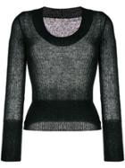 Jacquemus La Maille Dao Knitted Top - Black