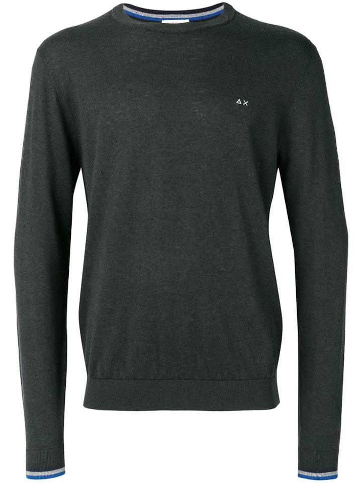Sun 68 Round Neck Jumper - Green