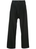 Black Fist Plaid Wide-leg Trousers - Grey