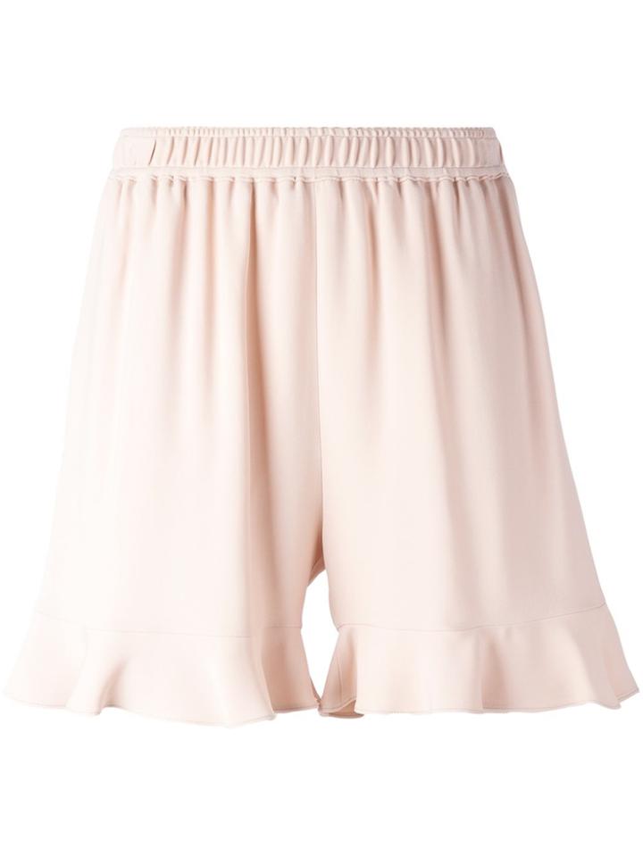 Stella Mccartney Ruffled Hem Shorts - Pink & Purple