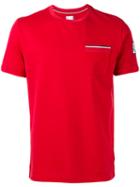 Moncler Gamme Bleu Logo Chest Pocket T-shirt, Men's, Size: Medium, Red, Cotton