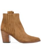 Sartore Mid Heel Ankle Boots - Nude & Neutrals