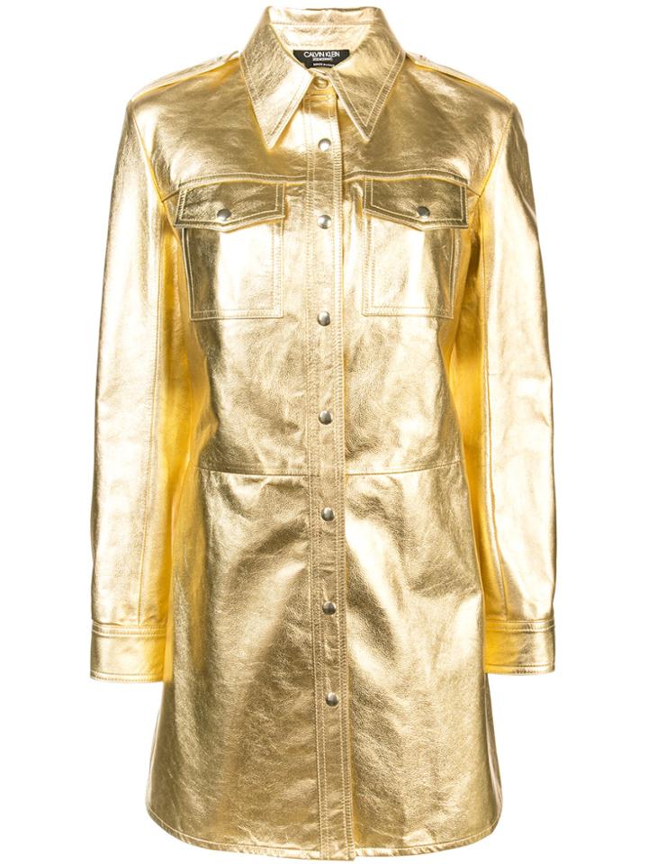 Calvin Klein 205w39nyc Uniform Shirt Dress - Yellow & Orange