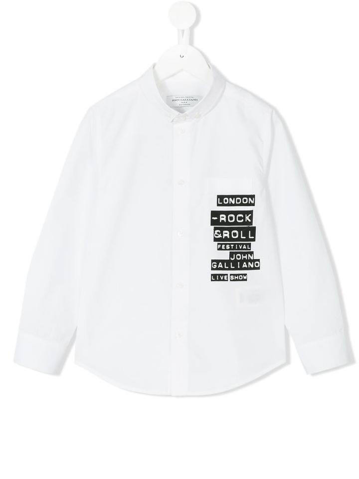 John Galliano Kids - Rock And Roll Shirt - Kids - Cotton - 4 Yrs, White