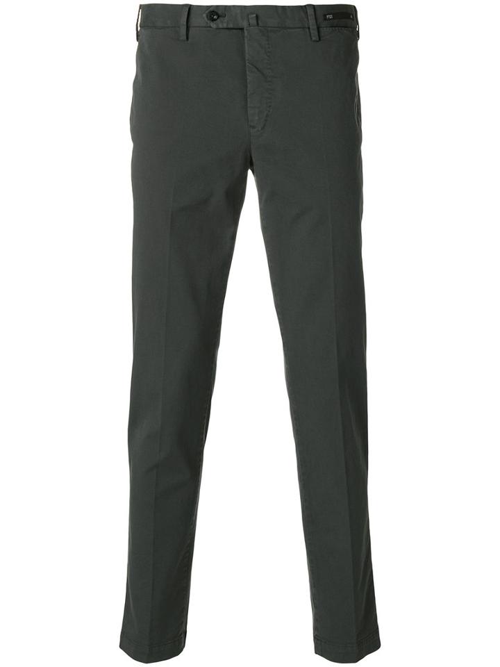 Pt01 - Straight-leg Trousers - Men - Cotton/spandex/elastane - 56, Grey, Cotton/spandex/elastane