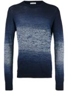 Paolo Pecora Gradient-effect Sweater, Men's, Size: Large, Blue, Cotton/linen/flax